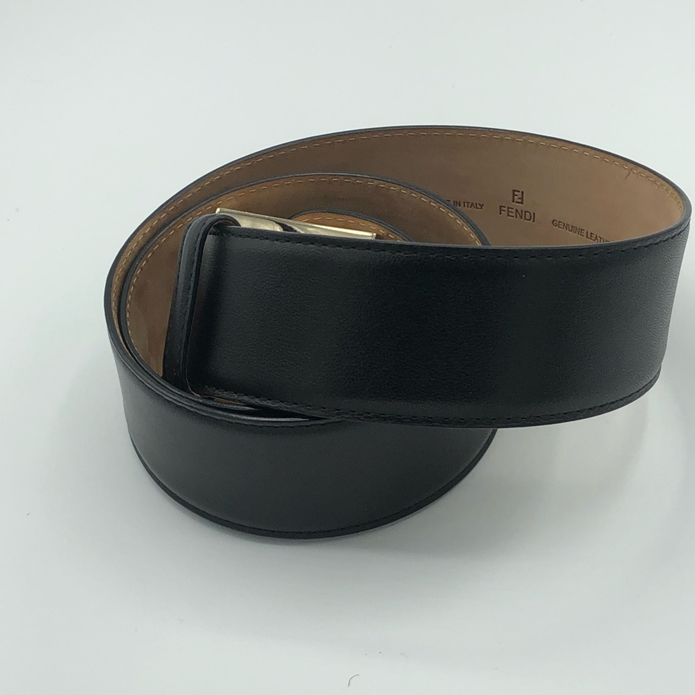 Fendi black leather belt size 34 - Picture 6 of 7